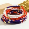 Sale Dear-Lover American Flag Star Beaded Multi Layer Bracelet Set Dark Blue