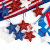 Outlet Dear-Lover American Flag Theme Glitter 3D Star Hanging Ornaments Dark Blue