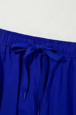 Clearance Dear-Lover Drawstring High Waist Lined Tennis Skorts Dark Blue