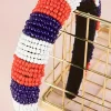 Clearance Dear-Lover Flag Day Beaded Wide Headband Dark Blue