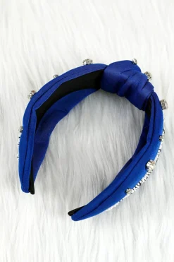 Best Dear-Lover GAME DAY Rugby Football Season Diamond Knotted Headband Dark Blue