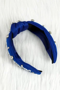 Best Dear-Lover GAME DAY Rugby Football Season Diamond Knotted Headband Dark Blue