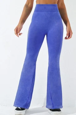 New Dear-Lover High Waist Butt Lift Yoga Flared Leggings Dark Blue