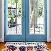 Outlet Dear-Lover Welcome American Flag Slipper Print Entryway Mat Dark Blue