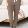 Sale Dear-Lover Drawstring Waist Pocketed Joggers Dark Brown