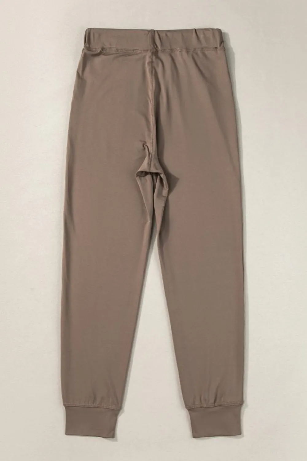 Sale Dear-Lover Drawstring Waist Pocketed Joggers Dark Brown