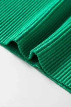 Discount Dear-Lover Ribbed Criss Cross Halter Neck Sheath Sweater Tank Top Dark Green
