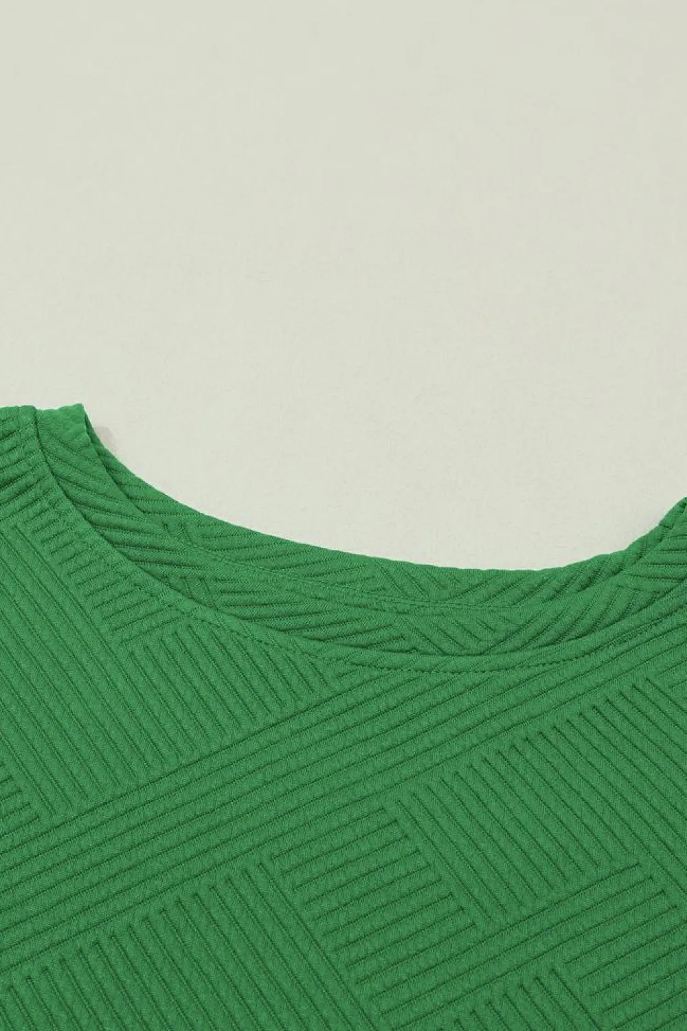 Discount Dear-Lover Ultra Loose Textured 2pcs Slouchy Outfit Dark Green