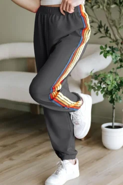 Online Dear-Lover Counting Rainbows High Waist Sweatpants Dark Grey
