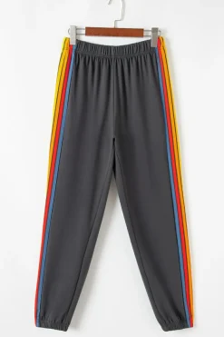 Online Dear-Lover Counting Rainbows High Waist Sweatpants Dark Grey