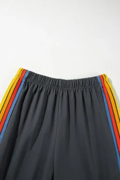 Online Dear-Lover Counting Rainbows High Waist Sweatpants Dark Grey