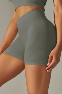 Online Dear-Lover Solid Color High Waist Tummy Control Active Shorts Dark Grey