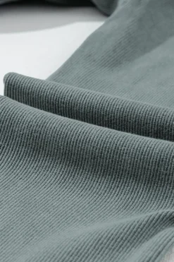 Discount Dear-Lover Vintage Wash Ribbed Leggings Dark Grey