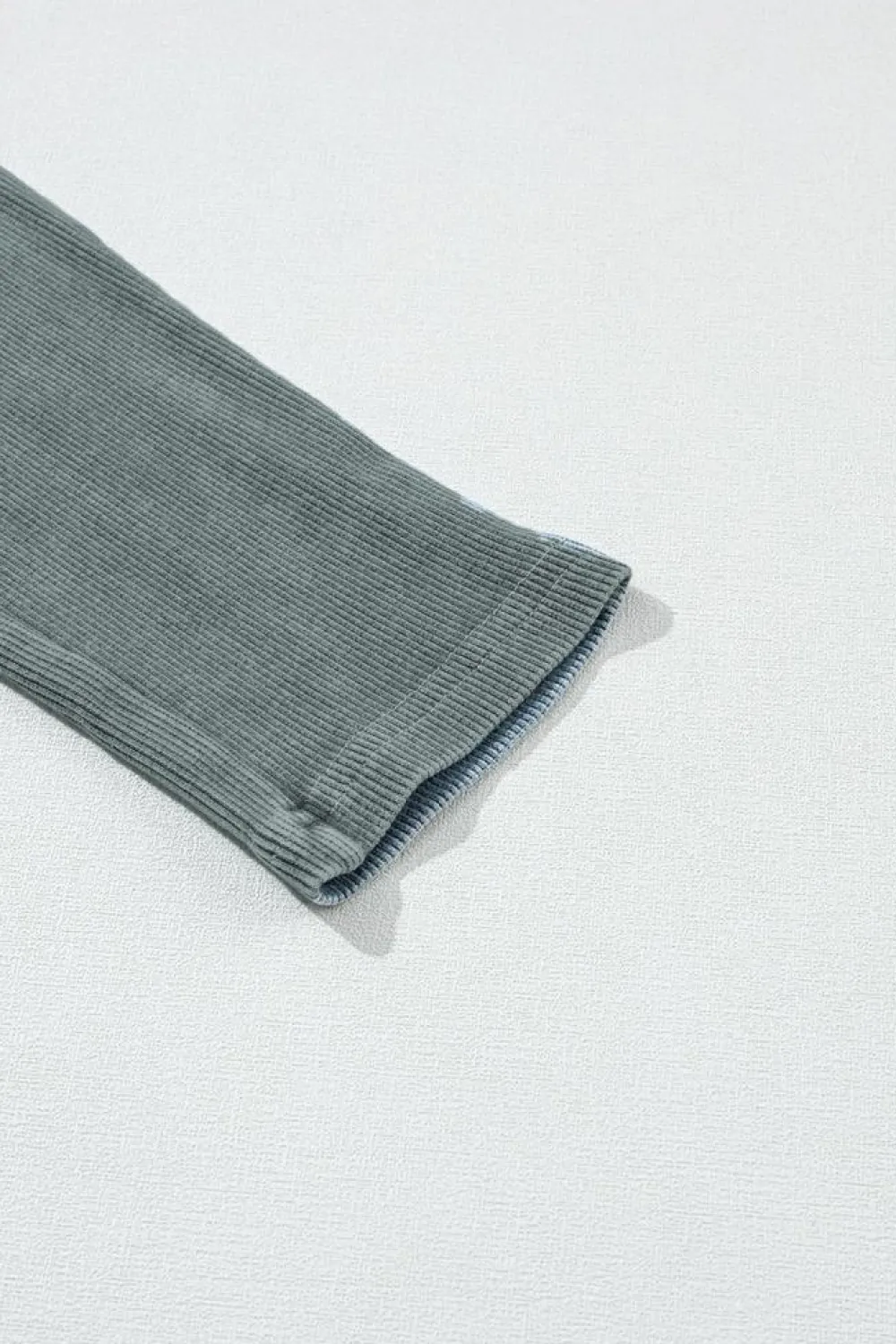 Discount Dear-Lover Vintage Wash Ribbed Leggings Dark Grey