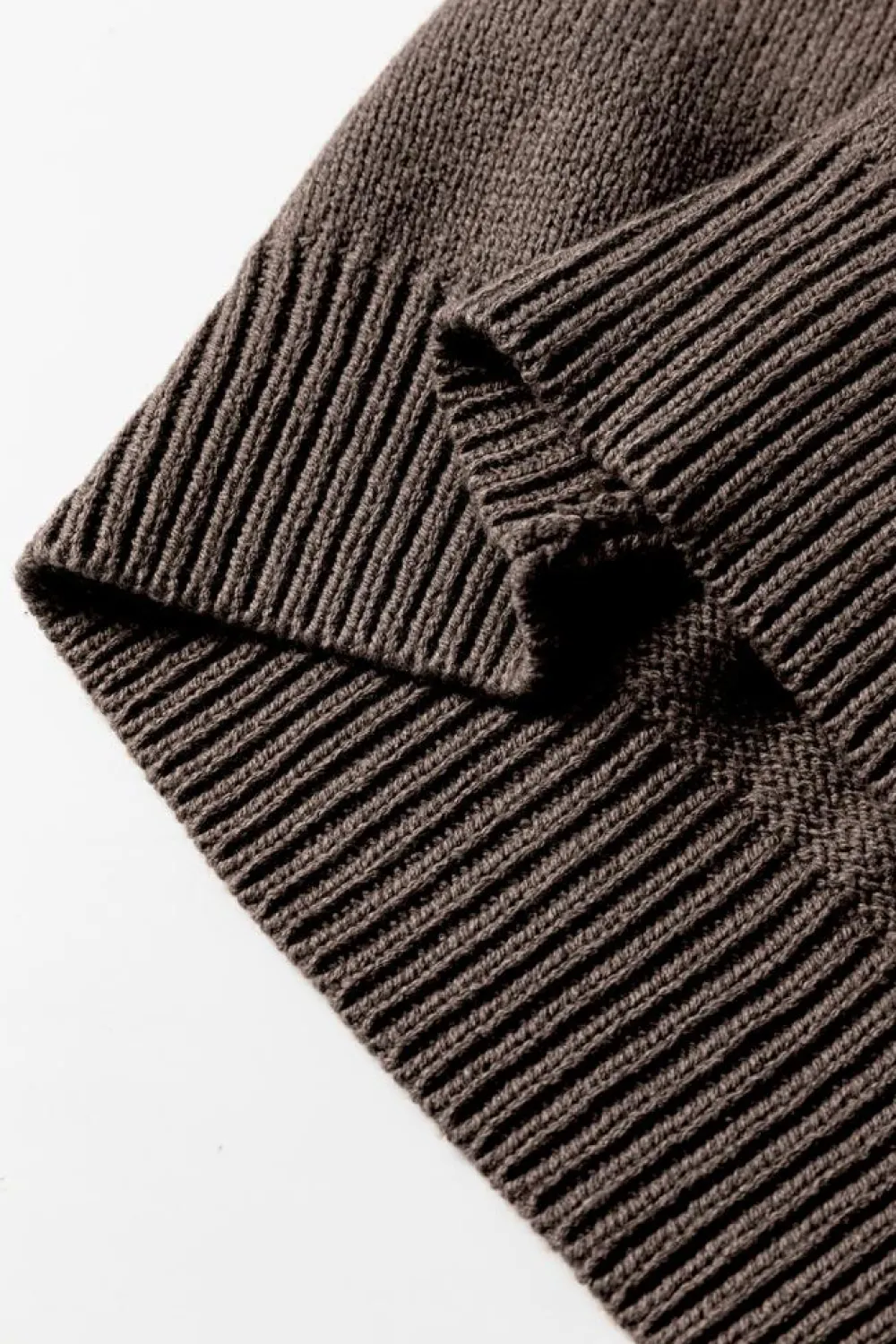 Discount Dear-Lover Open Knit Drop Shoulder Sweater Cardigan Dark Khaki
