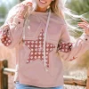 Discount Dear-Lover Floral Patchwork Star Pattern Drawstring Hoodie Delicacy