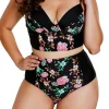 Discount Dear-Lover Delicate Floral Push Up High waisted swimsuits As shown