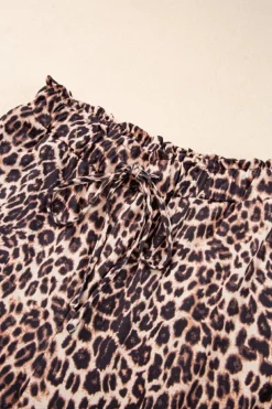 Outlet Dear-Lover Boho Leopard Wide Leg Pants Desert Palm