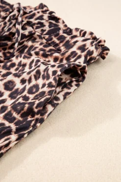 Outlet Dear-Lover Boho Leopard Wide Leg Pants Desert Palm