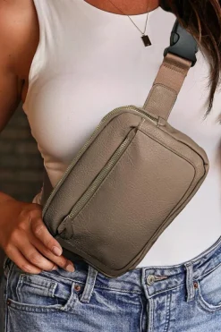 Outlet Dear-Lover Minimalist Multi-zipped Crossbody Bag Desert Palm