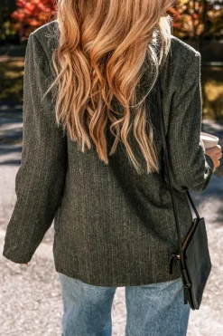 Best Dear-Lover Twilled Single Breasted Lapel Blazer Coat Desert Palm