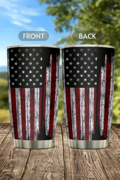 Outlet Dear-Lover American Flag Stainless Steel Insulated Tumbler 20oz Dirty blue