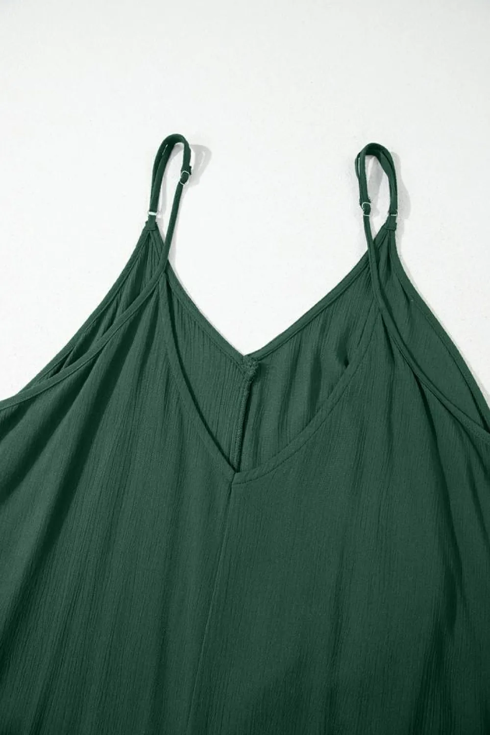 Discount Dear-Lover Spaghetti Straps Pocketed Slouchy Maxi Dress Duffel Green