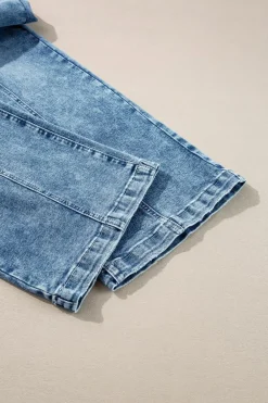 Hot Dear-Lover Central Seamed Wide Leg High Waist Jeans Dusk Blue