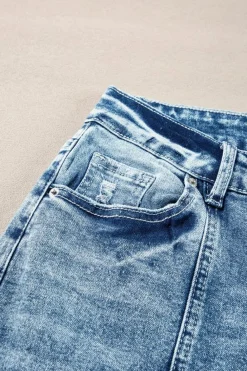 Hot Dear-Lover Central Seamed Wide Leg High Waist Jeans Dusk Blue