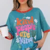 Sale Dear-Lover Kind People are My Kind People Graphic Oversized Tee Dusk Blue