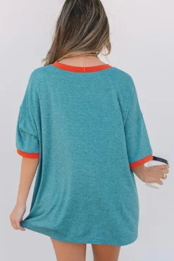 Sale Dear-Lover Kind People are My Kind People Graphic Oversized Tee Dusk Blue