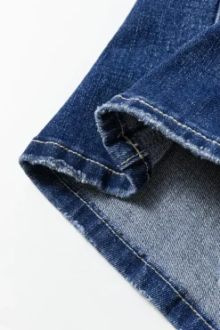 Clearance Dear-Lover Mineral Wash High Rise Ripped Jeans Dusk Blue