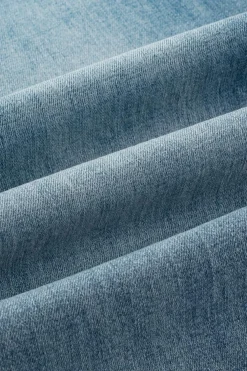 Sale Dear-Lover Multi Buttons Medium Wash Straight Loose Leg Jeans Dusk Blue