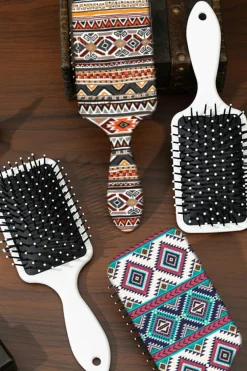 Hot Dear-Lover Western Geometric Pattern Anti-Static Air Cushion Comb Elmwood