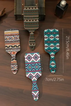 Hot Dear-Lover Western Geometric Pattern Anti-Static Air Cushion Comb Elmwood