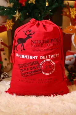 Fashion Dear-Lover Christmas Drawstring Large Gift Bag 50*66cm Fiery Red
