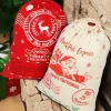 Sale Dear-Lover Christmas Graphic Drawstring Gift Sack Bag Fiery Red