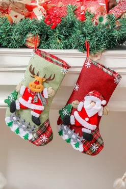 Online Dear-Lover Christmas Holiday Home Hanging Décor Stocking Fiery Red