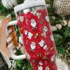 Sale Dear-Lover Christmas Print Handled Stainless Steel Tumblers 40oz Fiery Red