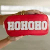 Outlet Dear-Lover HOHOHO Chenille Glitter Zipper Large Makeup Bag Fiery Red