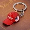 Hot Dear-Lover Make America Great Again Cap Pendant Keychain Fiery Red