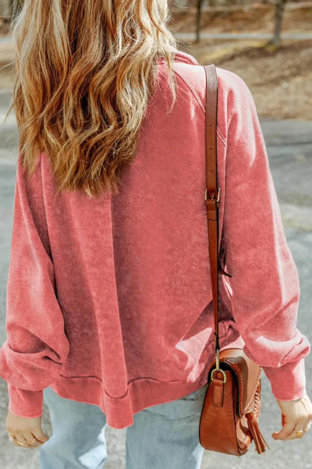 Fashion Dear-Lover Vintage Washed Flap Pocket Button Shacket Fiery Red