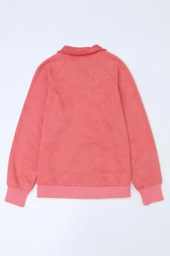 Fashion Dear-Lover Vintage Washed Flap Pocket Button Shacket Fiery Red
