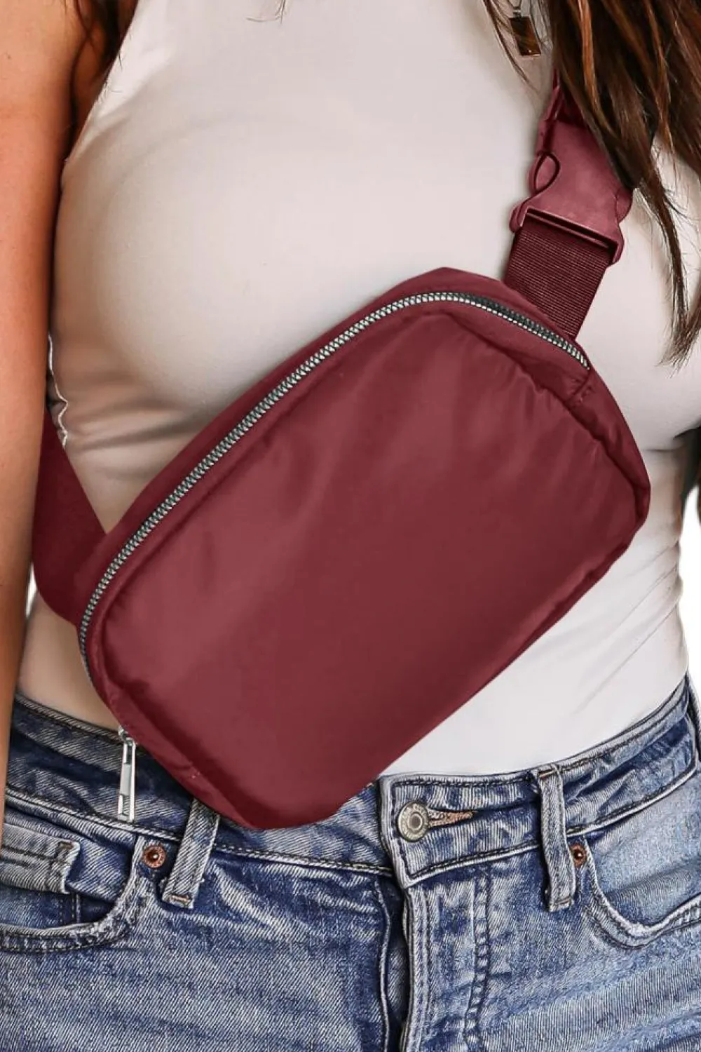 Outlet Dear-Lover Waterproof Zipped Crossbody Chest Bag 20*5*14cm Fiery Red