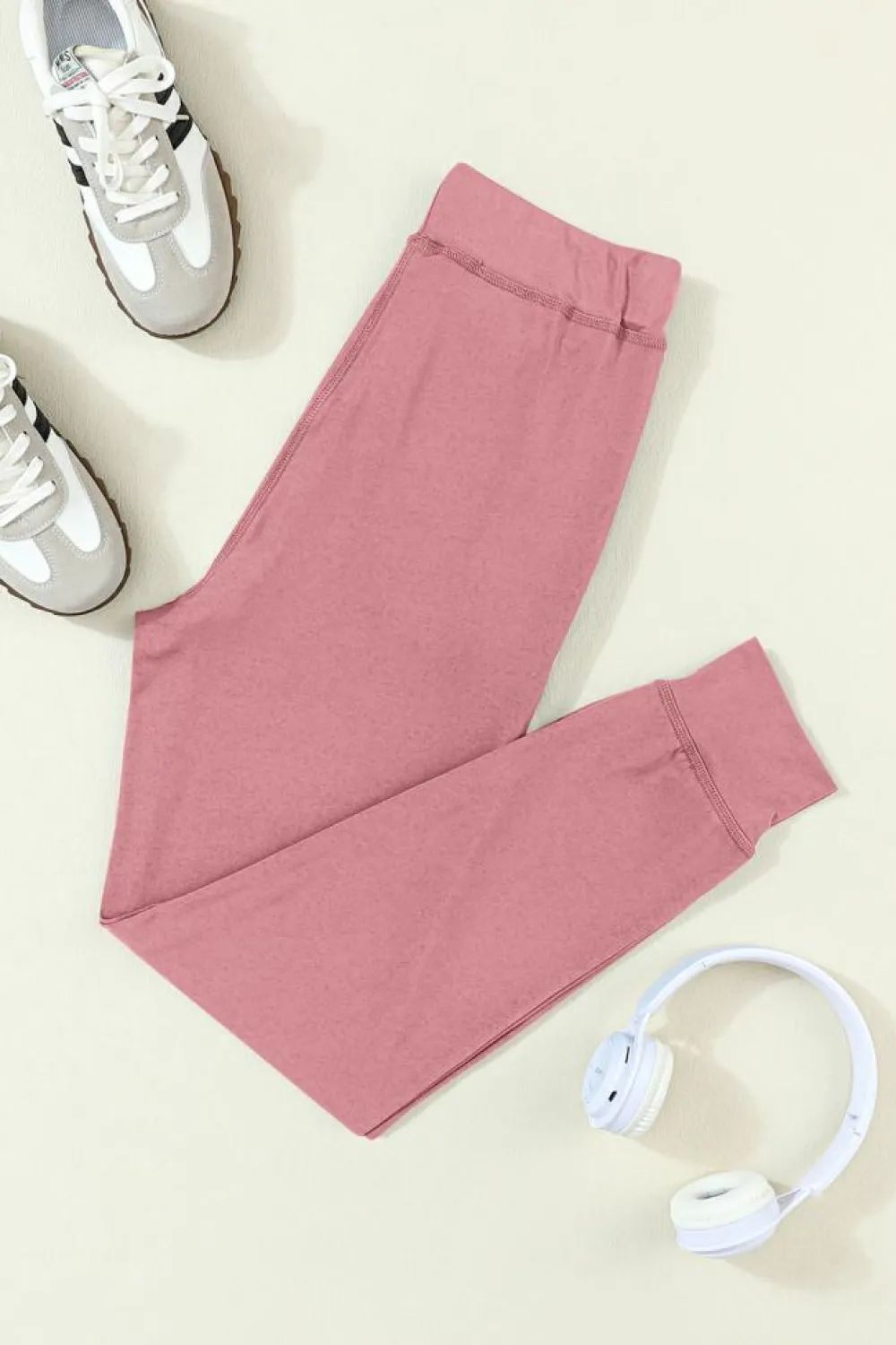 Outlet Dear-Lover Drawstring Waist Pocketed Joggers Fushia