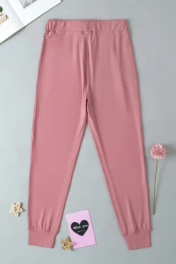 Outlet Dear-Lover Drawstring Waist Pocketed Joggers Fushia