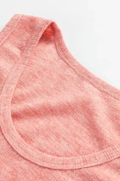 Hot Dear-Lover Solid Color Textured U Neck Slim Tank Top Fushia