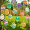 Discount Dear-Lover Easter Eggs Paper Decorative Pendant Set Ginger