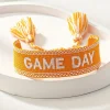 Online Dear-Lover GAME DAY Embroidered Woven Tassel Decor Bracelet Ginger