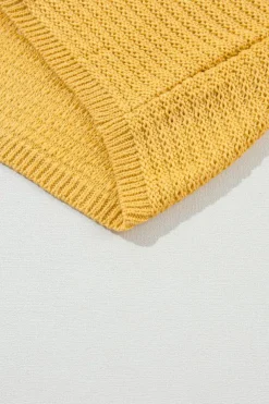 Outlet Dear-Lover Solid Loose Knit Short Dolman Sleeve Sweater Ginger